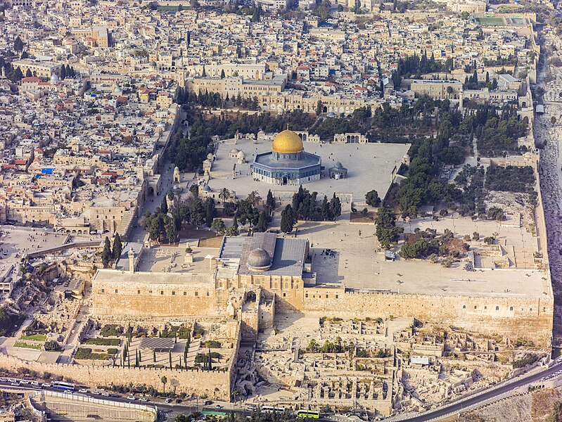 Jerusalem 20132 Aerial Temple Mount south exposure