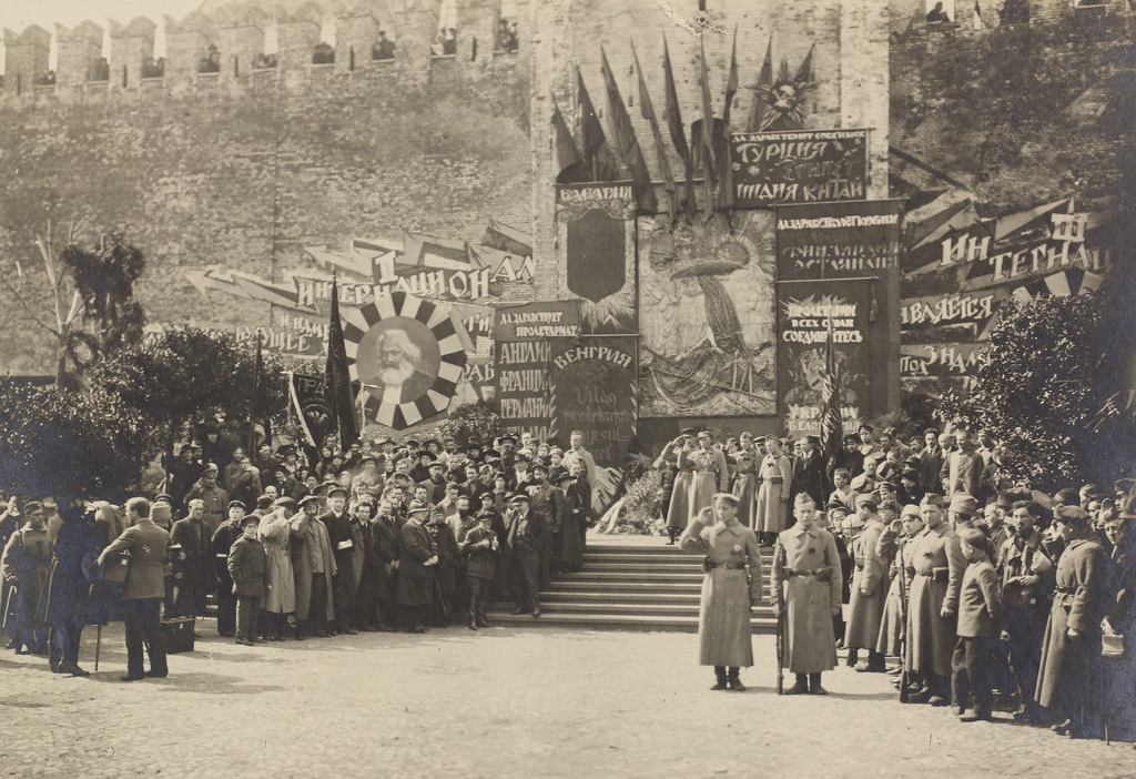 Len at May Day rally in 1919 Image Flickr The Kathryn and Shelby Cullom Davis Library 1
