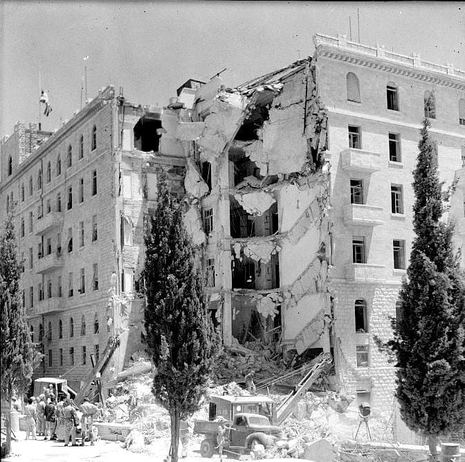 The King David Hotel after the bombing 1946 Image The Palestine Post