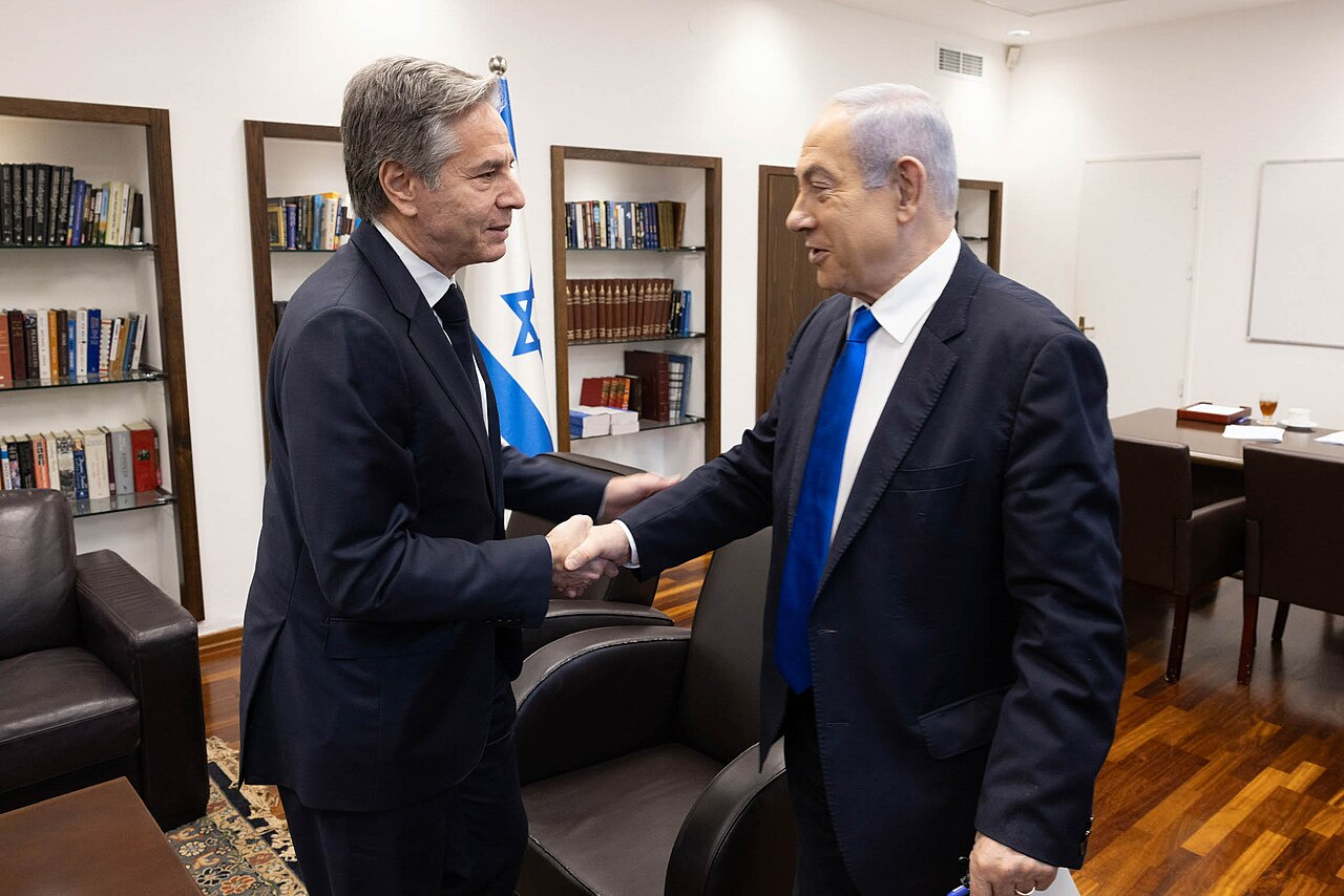 Secretary of State Antony J. Blinken meets with Israeli Prime Minister Benyamin Netanyahu in Tel Aviv, Israel, January 9, 2024. (Official State Department photo by Chuck Kennedy)